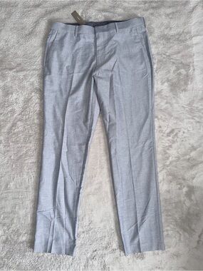 NWT J Crew Ludlow Somelos Cotton Dress Pants Men’s 34x32 In Light Gray